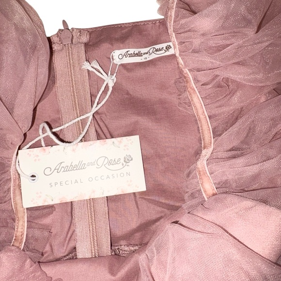 Arabella and rose flower girl Elegant Pink Tulle Dress size 10 - Picture 7 of 7